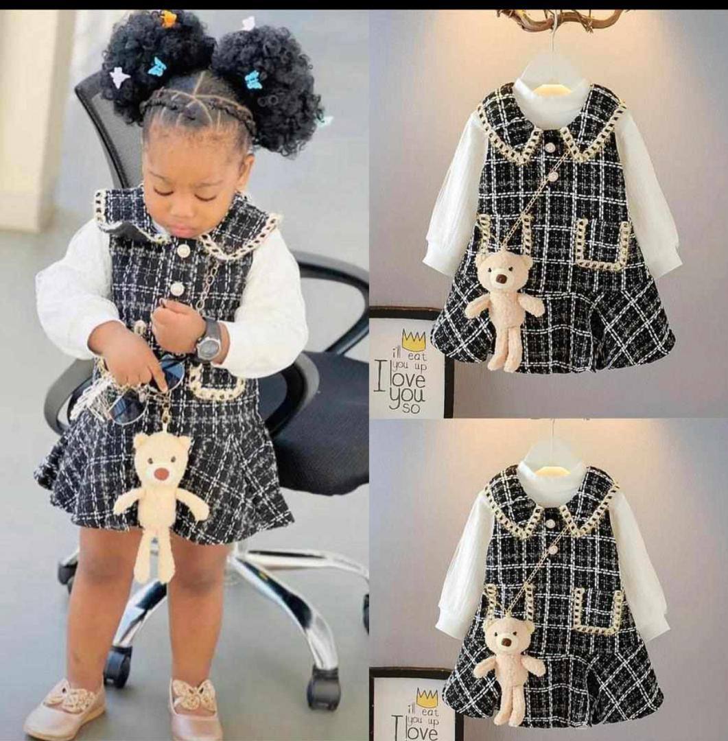 Black checkered dress