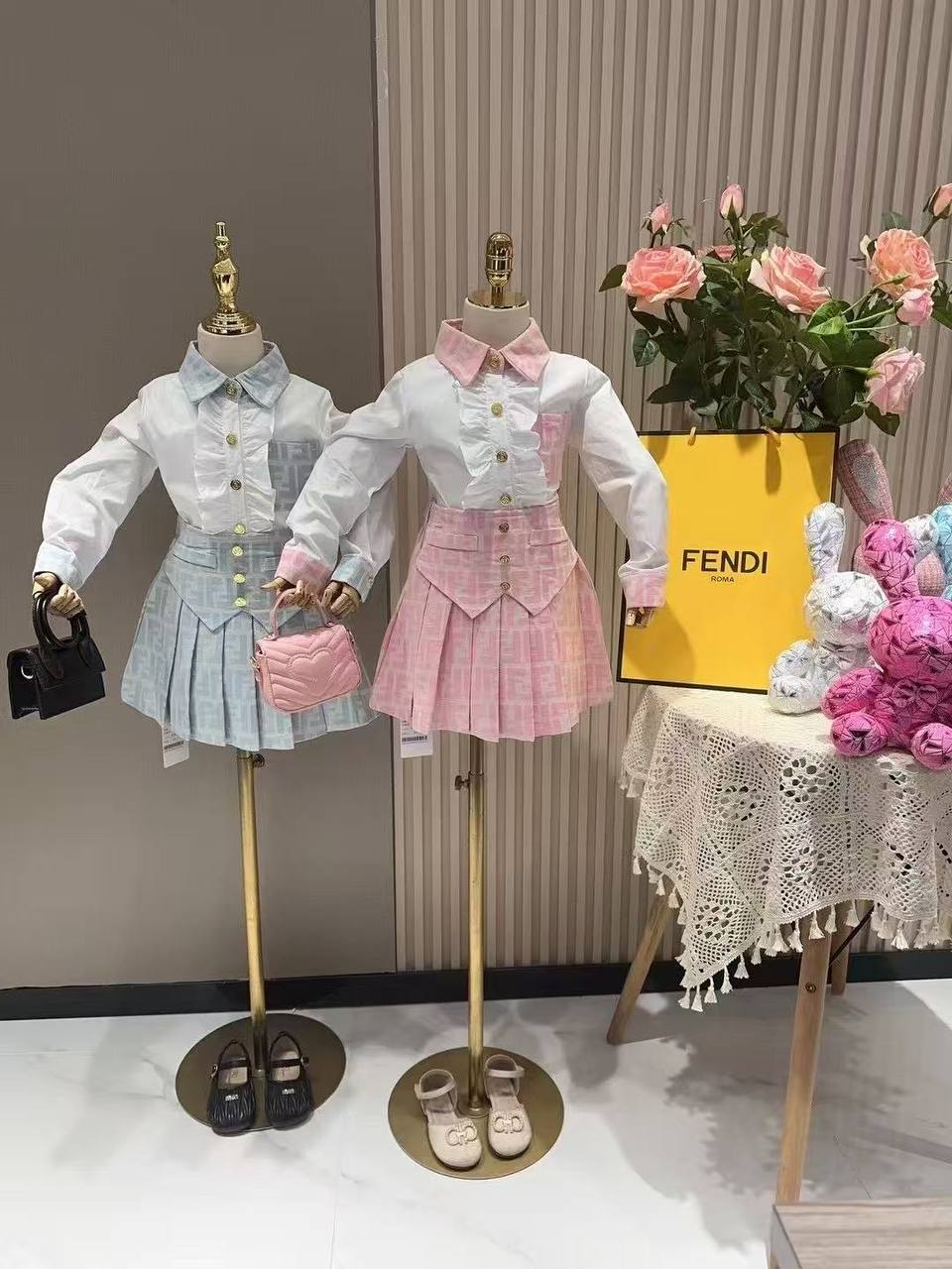 Fendi luxury 2pcs sets 1-10 years