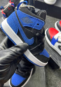 Blue and Black Air Jordan sneakers Sizes…24,25,26,27,28,30,